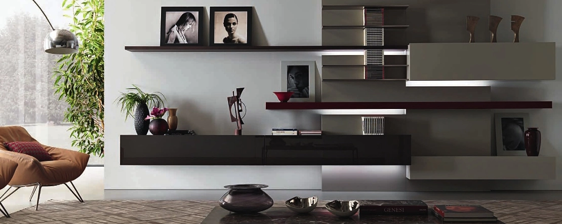 Полки в интерьере