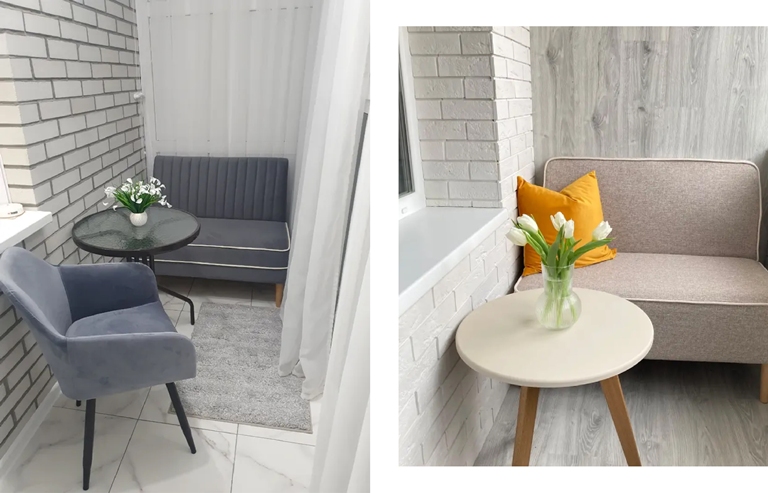 балкон с креслом