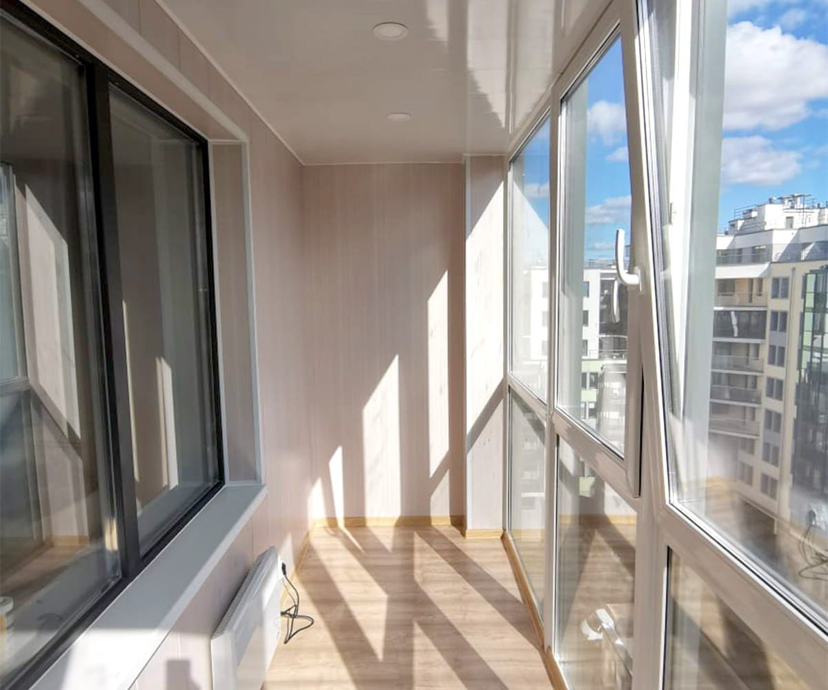 отделка балкона без утепления