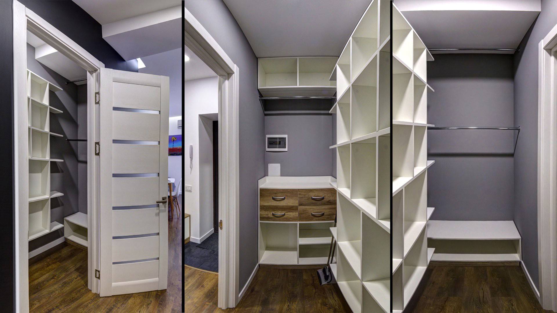 гардеробные в кладовках фото