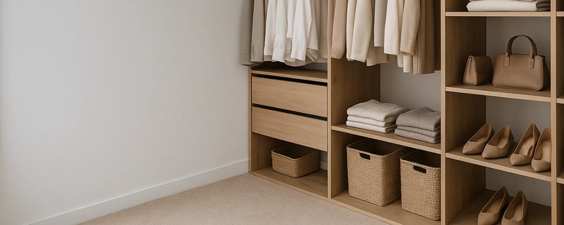 гардеробная в кладовке