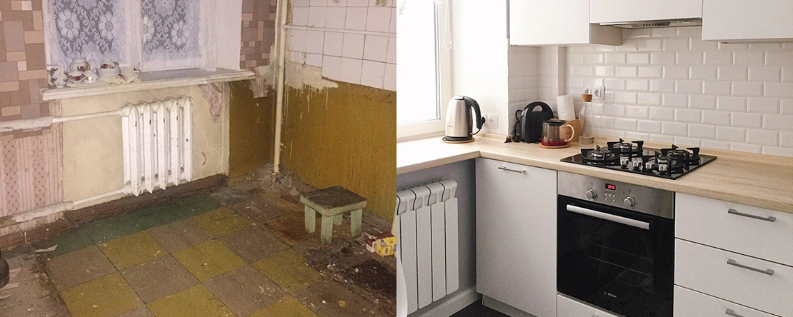 кухня в хрущевке дизайн