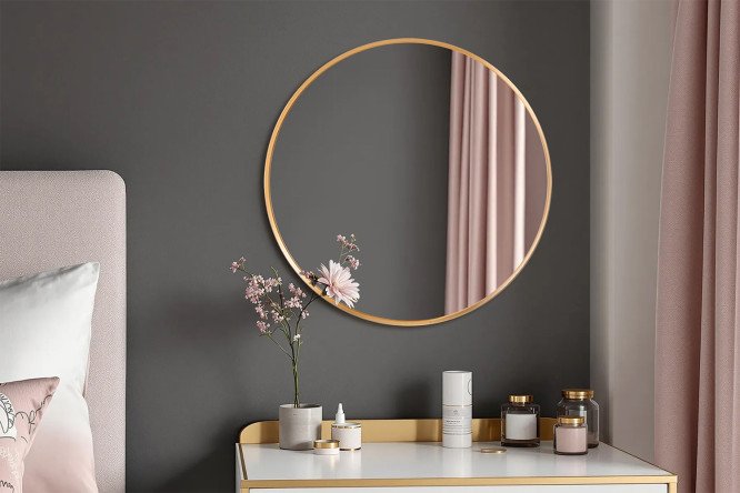 круглые зеркала в интерьере